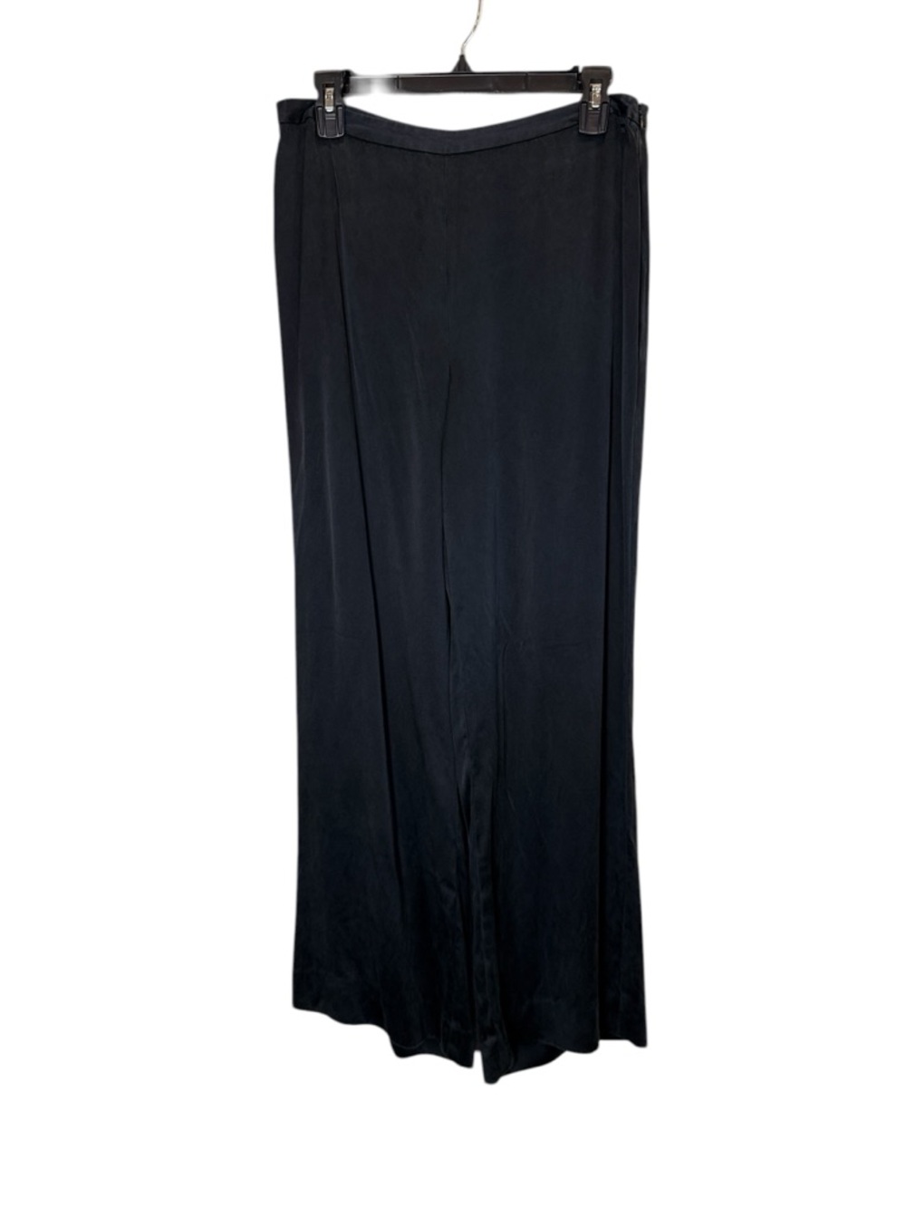 Bloomingdale's Women’s Lagenlook Black Silk Wide Leg Dress Pants sz 10